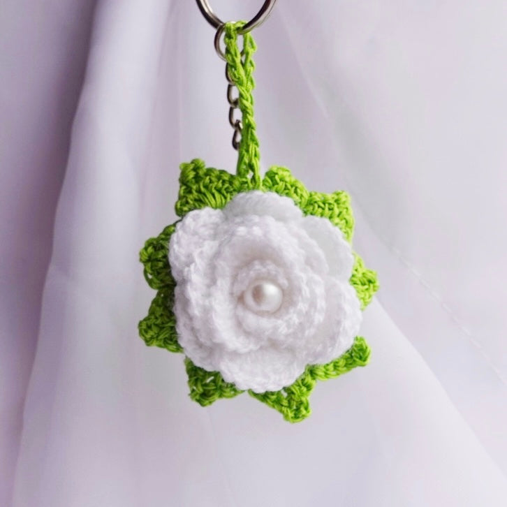 flower pot crochet roses handmade sincerely herrera cute gift ideas yellow roses white roses purple roses pink roses salmon roses light pink roses crochet greenery handmade keychains and bag accessories located in chicago IL