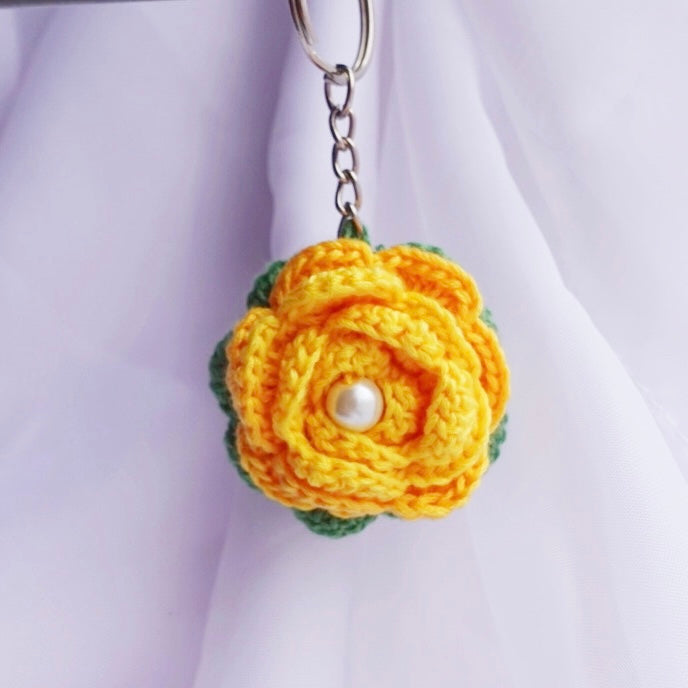 flower pot crochet roses handmade sincerely herrera cute gift ideas yellow roses white roses purple roses pink roses salmon roses light pink roses crochet greenery handmade keychains and bag accessories located in chicago IL