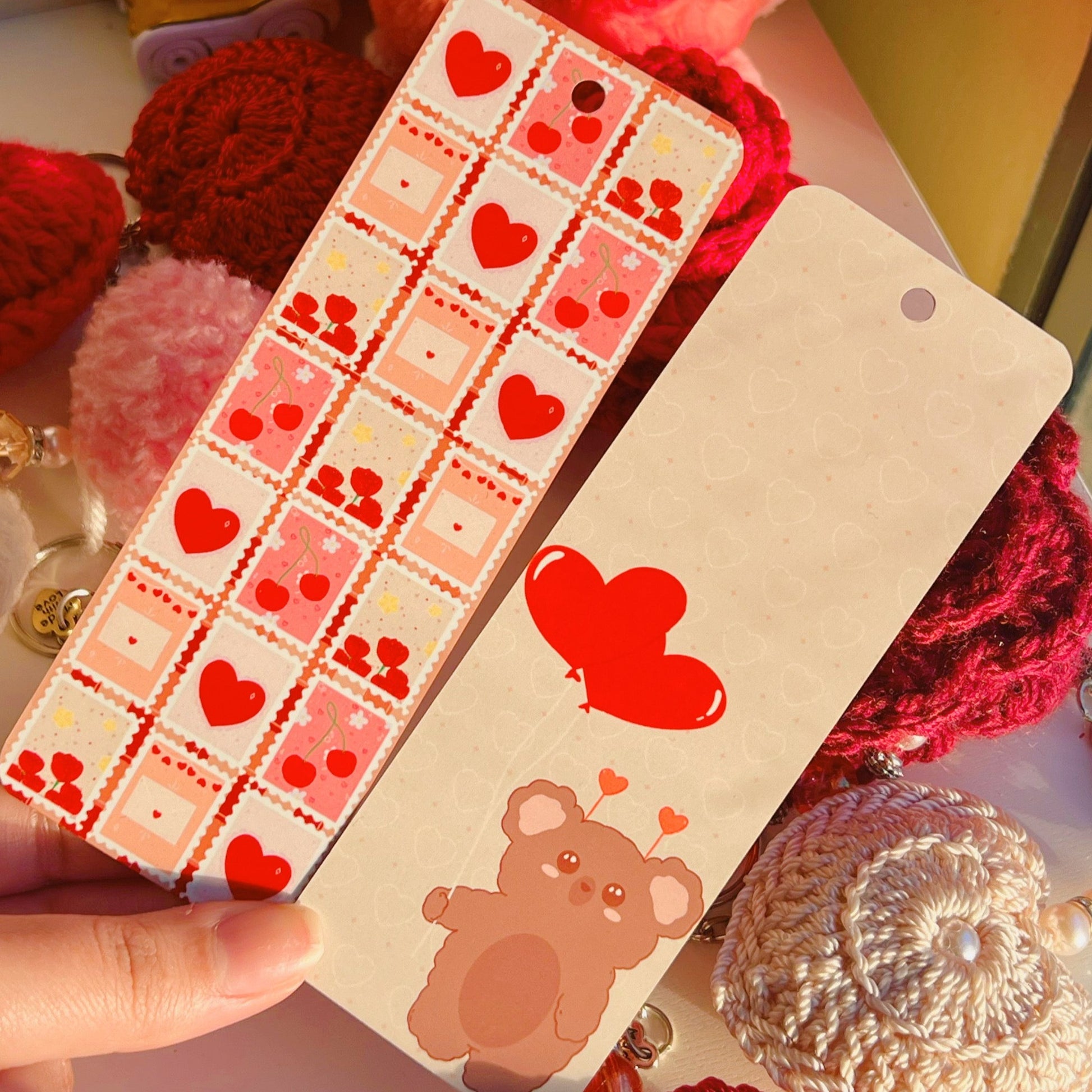 handmade artwork valentines day doodles cute art prints bookmarks kawaii bnear accessories cute bookmarks for book lovers heart accessories sincerely herrera Chicago IL