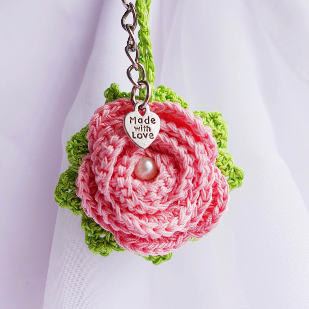 flower pot crochet roses handmade sincerely herrera cute gift ideas yellow roses white roses purple roses pink roses salmon roses light pink roses crochet greenery handmade keychains and bag accessories located in chicago IL