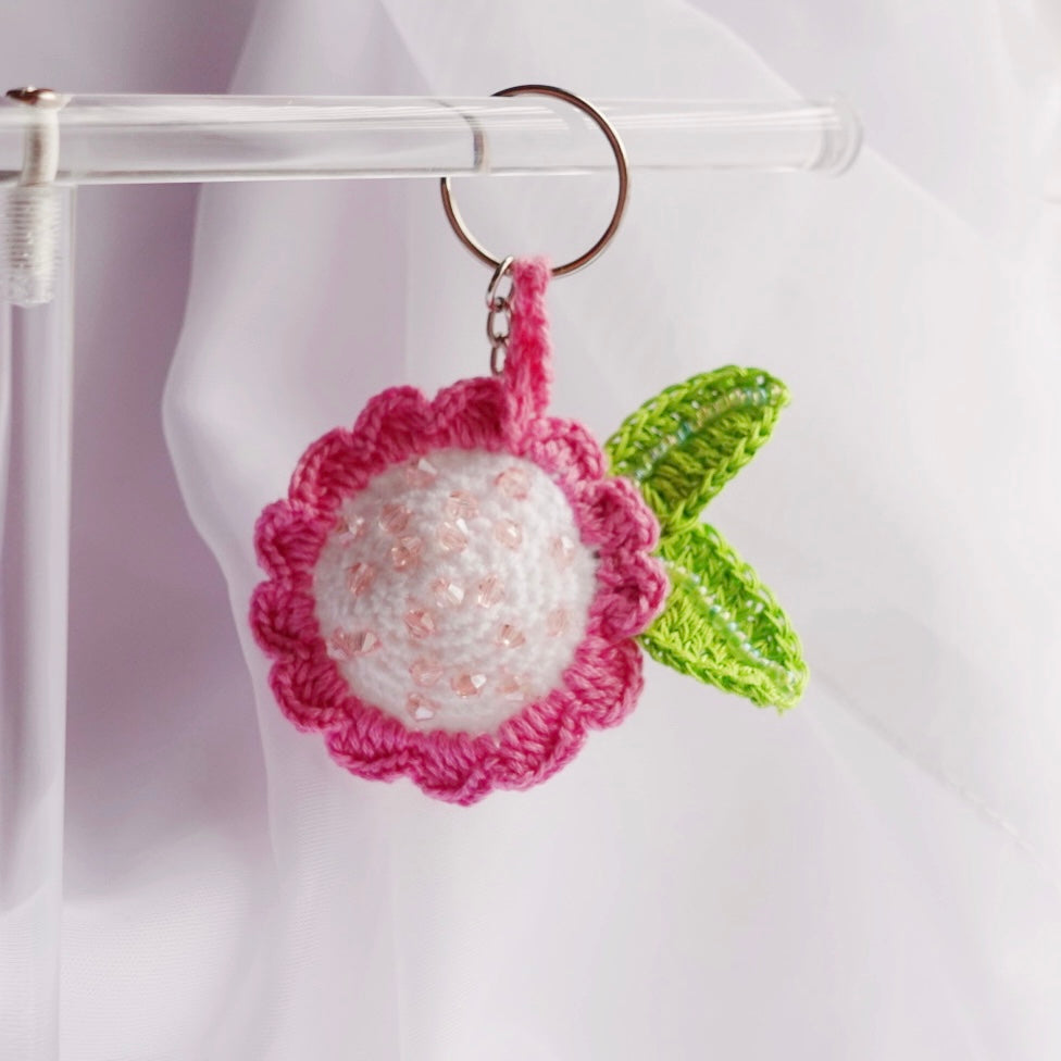 handcrafted crochet accessories daisy crochet flowers keychains handmade sincerely herrera embellished with beads cute gift ideas in chicago il flower keychains cute pink handcrafted accessories pink crochet accessories