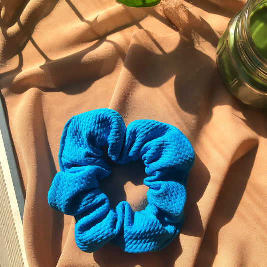 blue scrunchies handmade gifts for her gifts for bridesmaids party favors cute hair styles sincerely herrera scrunchies hair ties elastic ties curly hair
